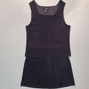 Vintage 90’s M.D.N.Y. Collections Women's Gray Sleeveless Skirt Suit Set Large